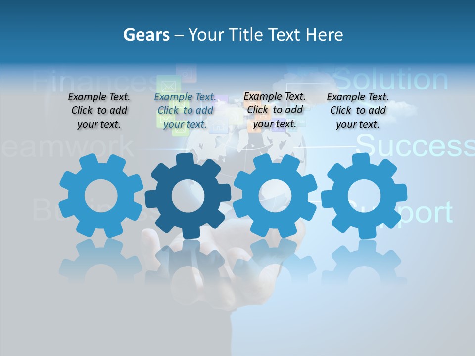 Heart Life Blue PowerPoint Template