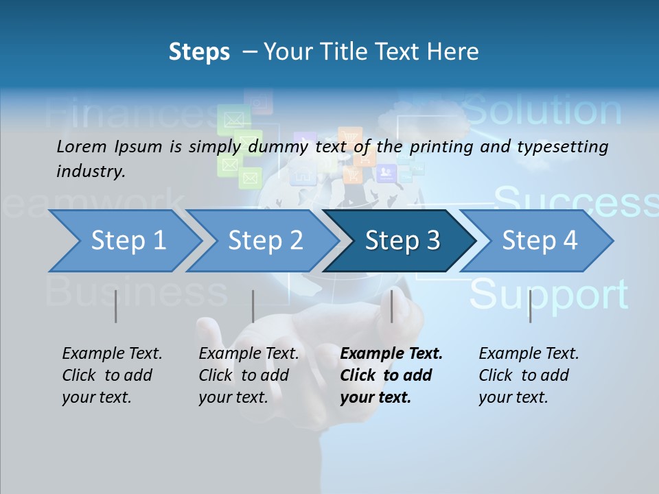 Heart Life Blue PowerPoint Template