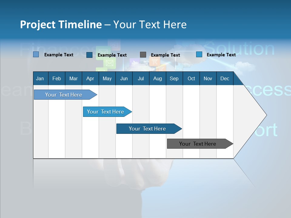 Heart Life Blue PowerPoint Template
