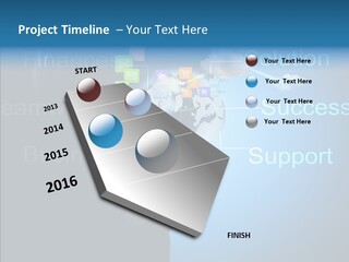 Heart Life Blue PowerPoint Template