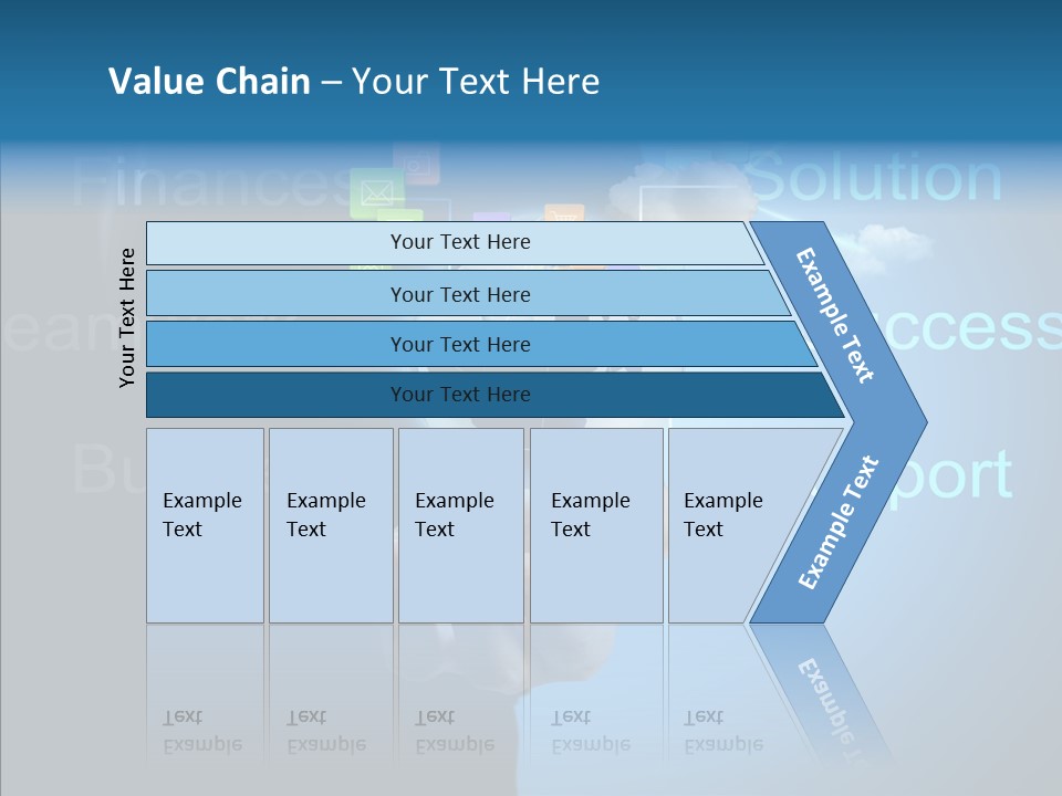 Heart Life Blue PowerPoint Template