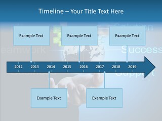 Heart Life Blue PowerPoint Template