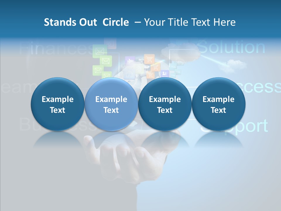 Heart Life Blue PowerPoint Template