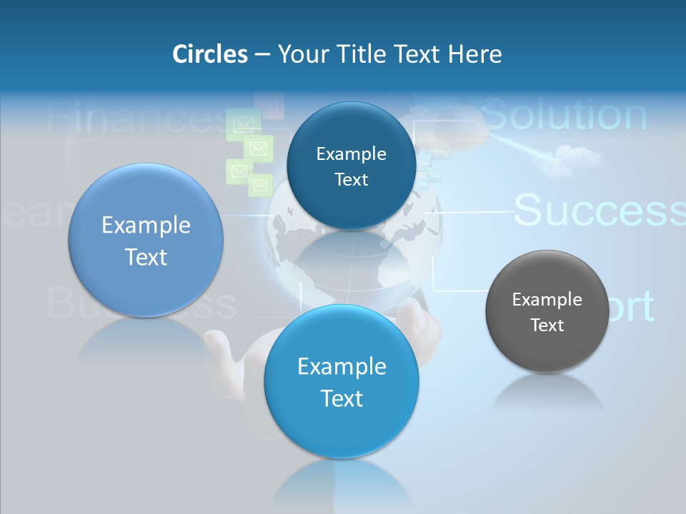 Heart Life Blue PowerPoint Template