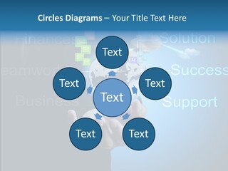 Heart Life Blue PowerPoint Template