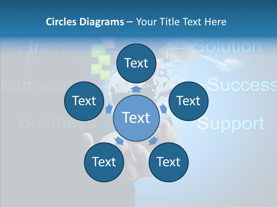 Heart Life Blue PowerPoint Template