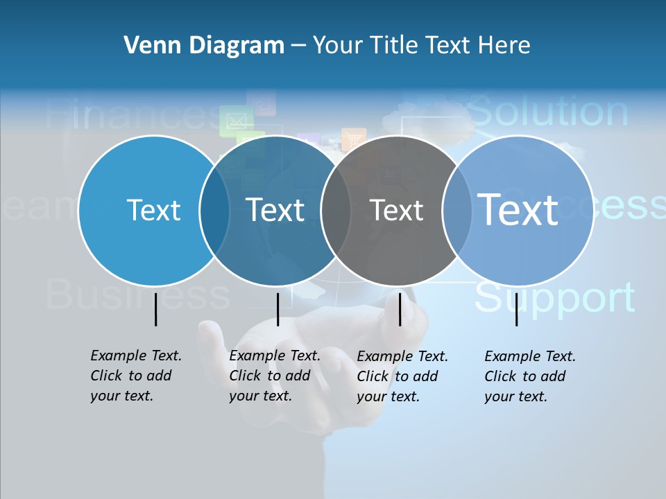 Heart Life Blue PowerPoint Template