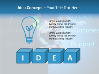 Heart Life Blue PowerPoint Template