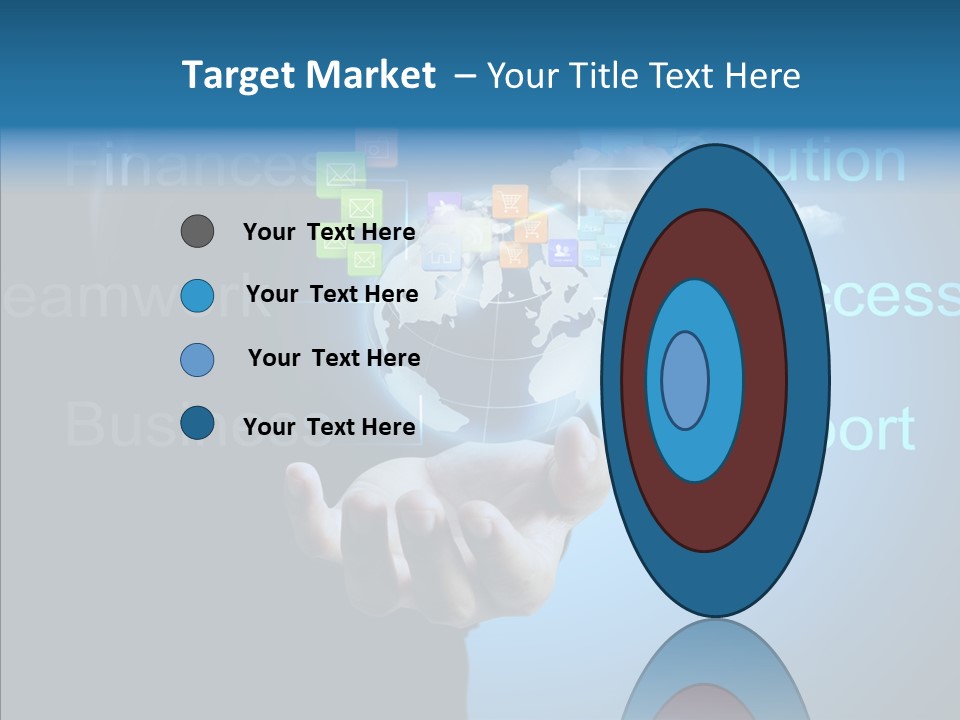 Heart Life Blue PowerPoint Template