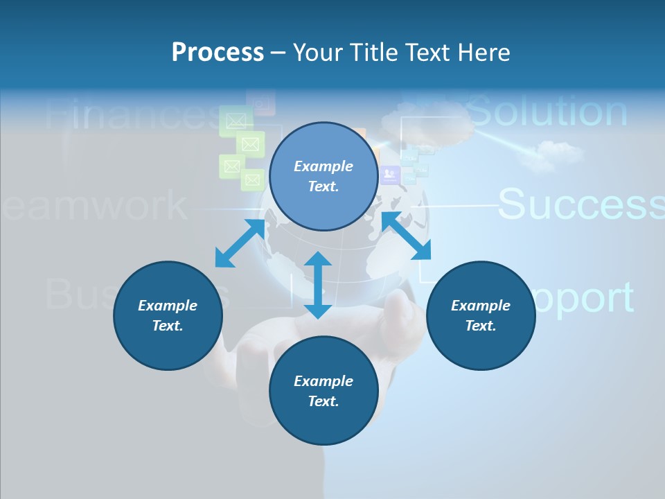 Heart Life Blue PowerPoint Template