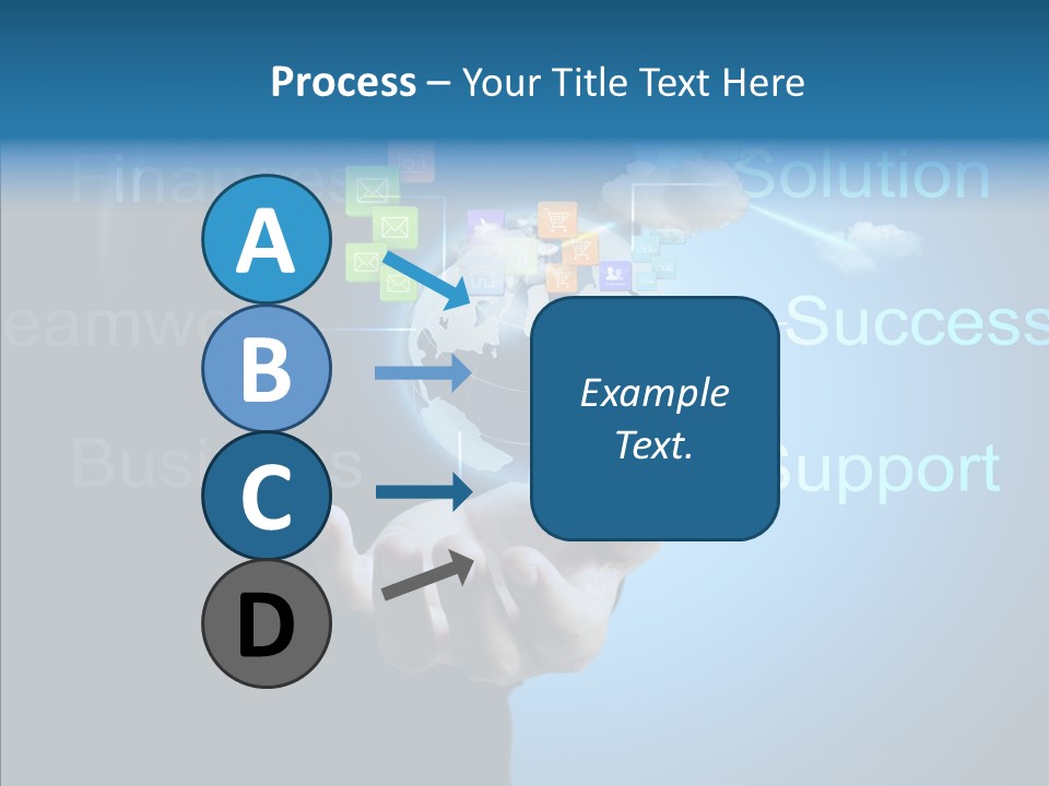 Heart Life Blue PowerPoint Template