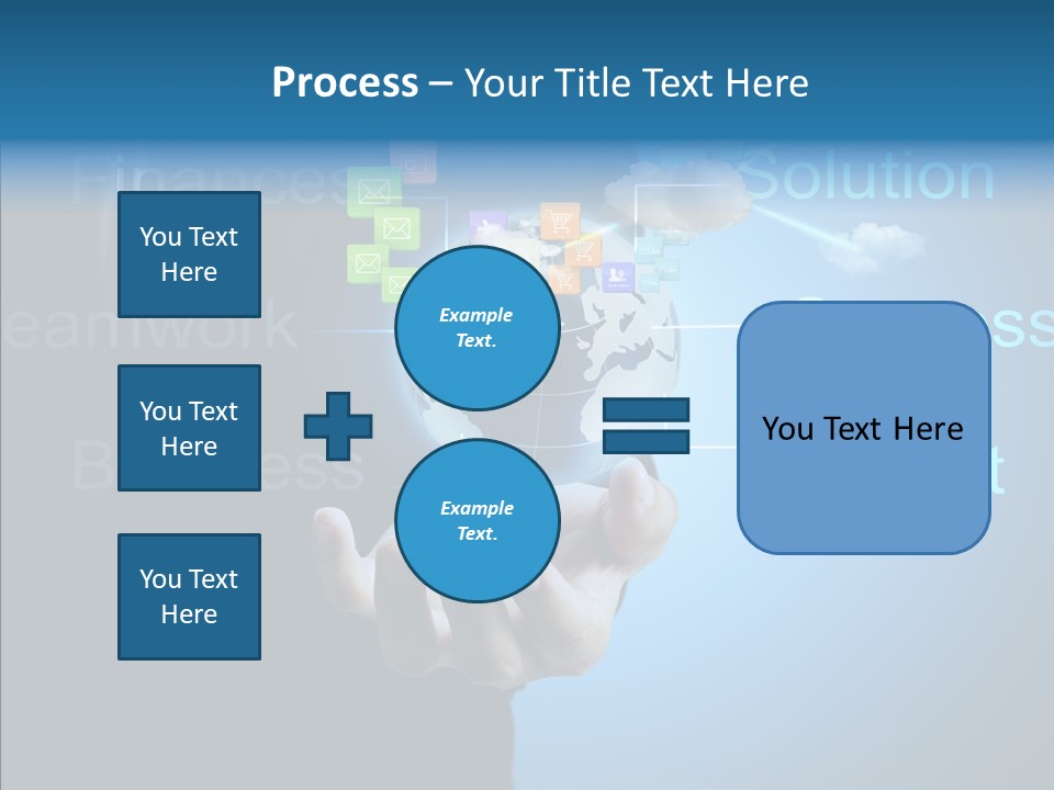 Heart Life Blue PowerPoint Template