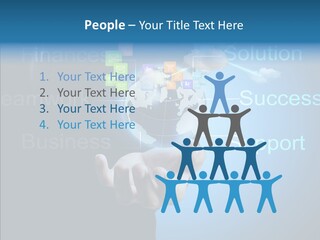 Heart Life Blue PowerPoint Template