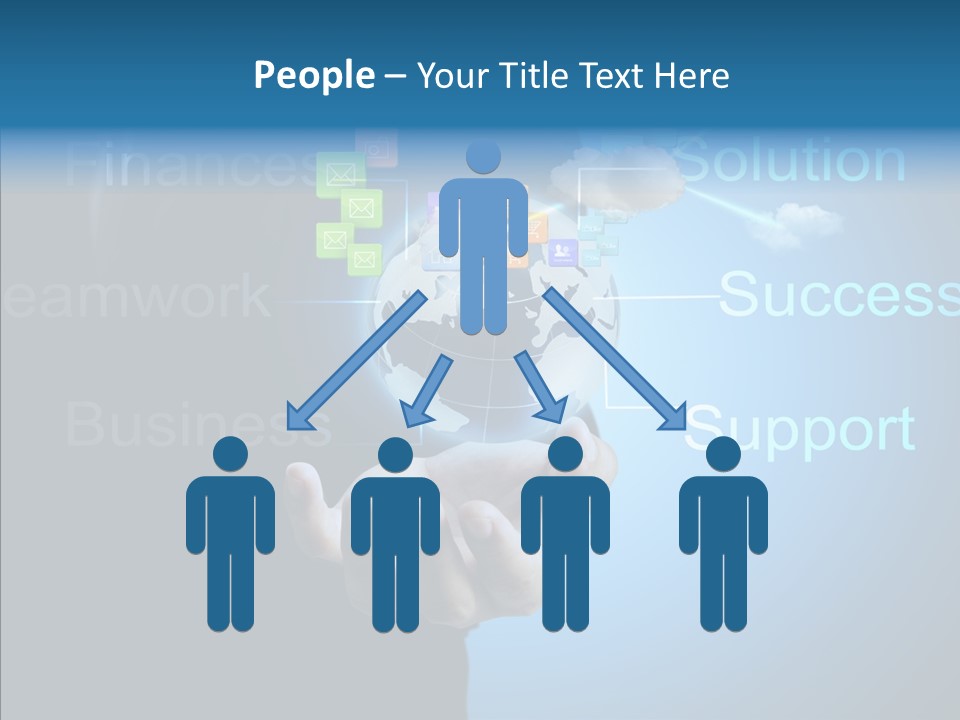 Heart Life Blue PowerPoint Template