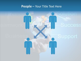 Heart Life Blue PowerPoint Template