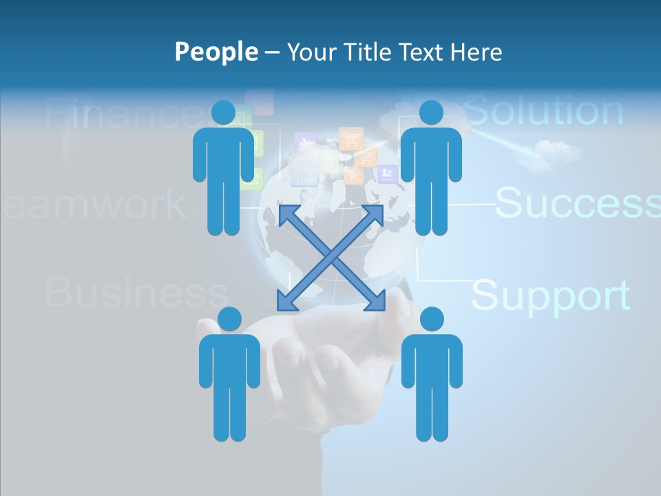 Heart Life Blue PowerPoint Template