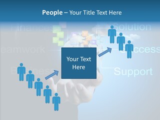 Heart Life Blue PowerPoint Template