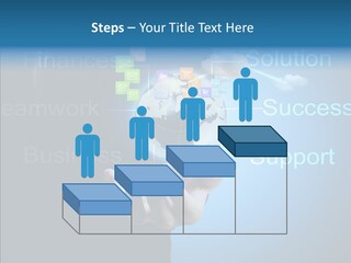 Heart Life Blue PowerPoint Template