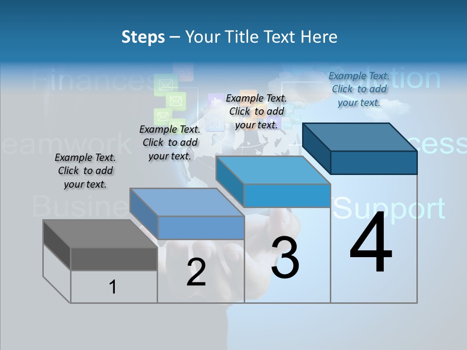 Heart Life Blue PowerPoint Template