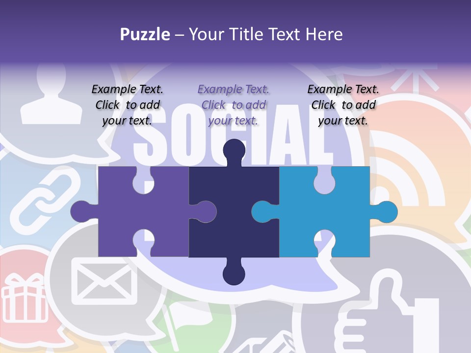 Share Blue Blog PowerPoint Template