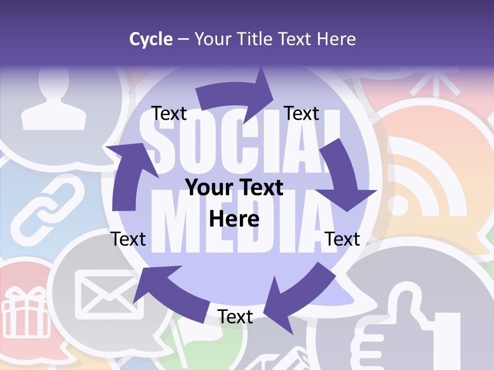 Share Blue Blog PowerPoint Template