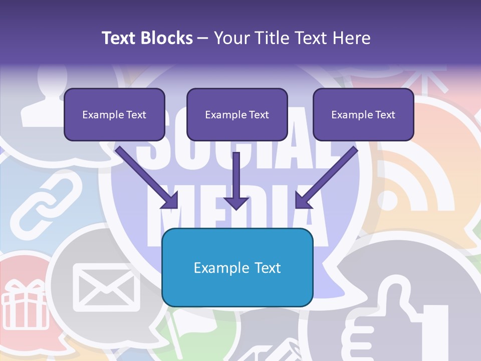 Share Blue Blog PowerPoint Template