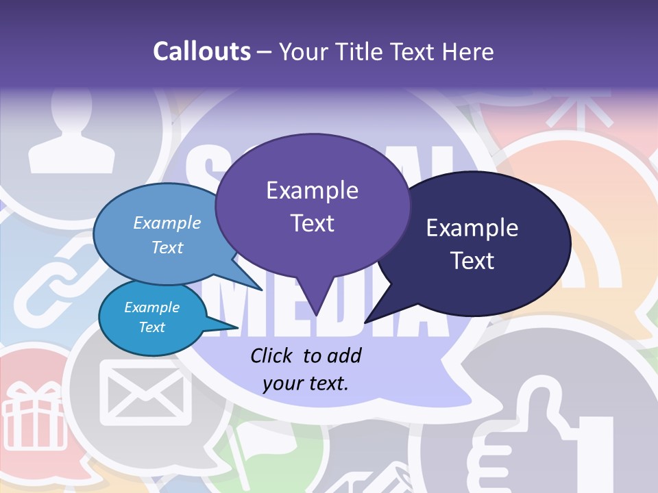 Share Blue Blog PowerPoint Template