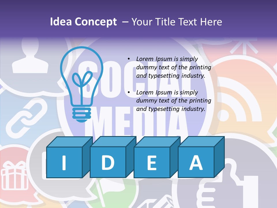 Share Blue Blog PowerPoint Template