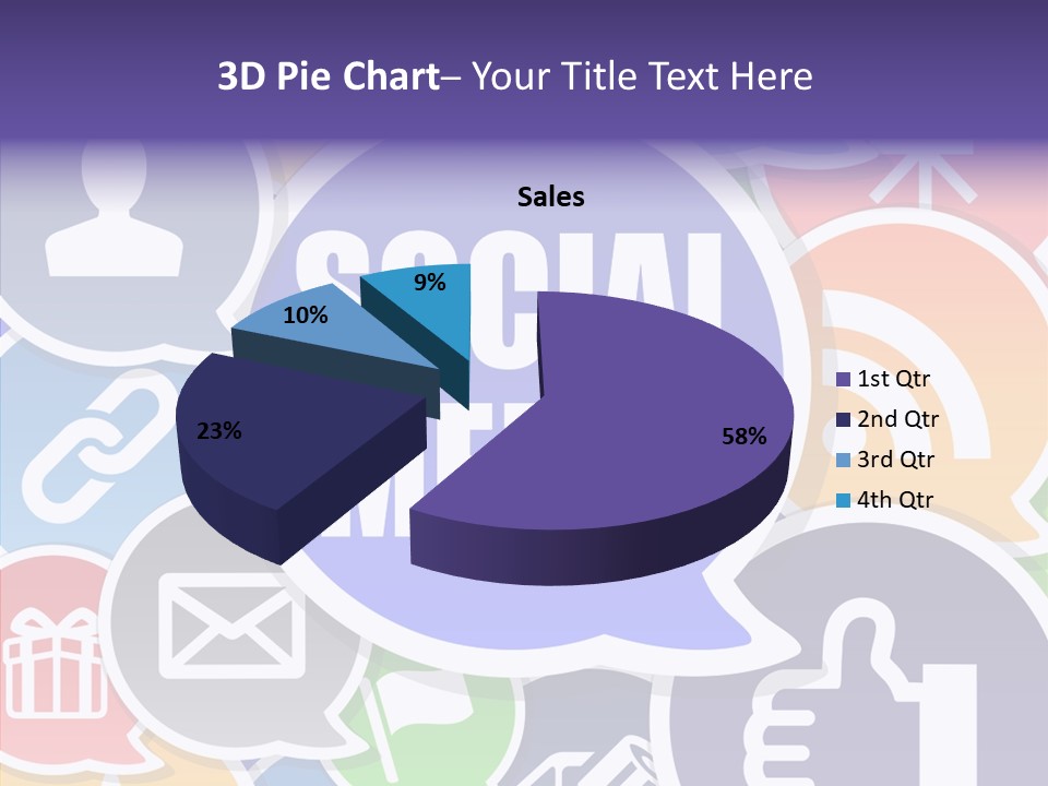 Share Blue Blog PowerPoint Template