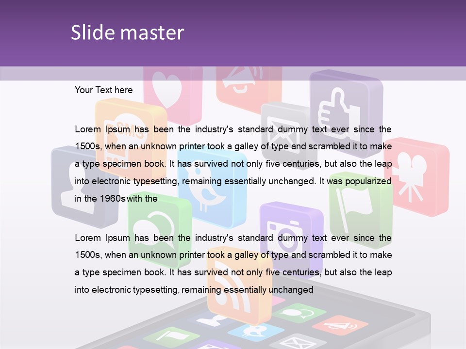 Blue Tweet Network PowerPoint Template