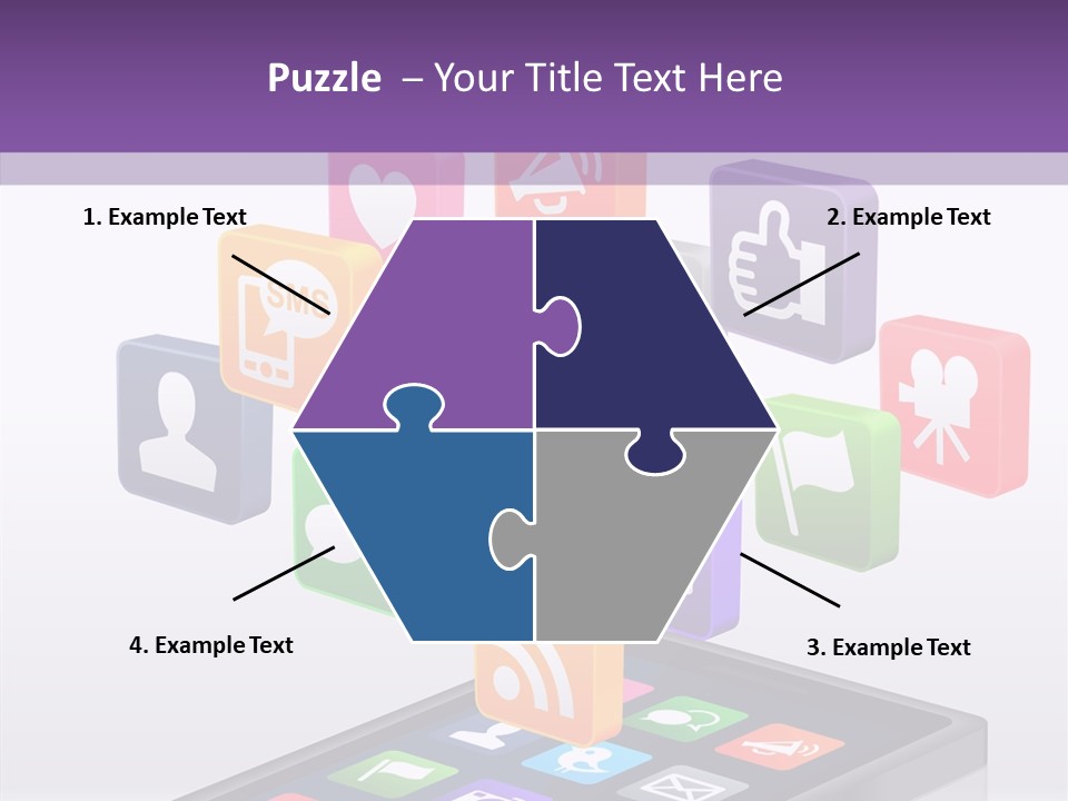 Blue Tweet Network PowerPoint Template