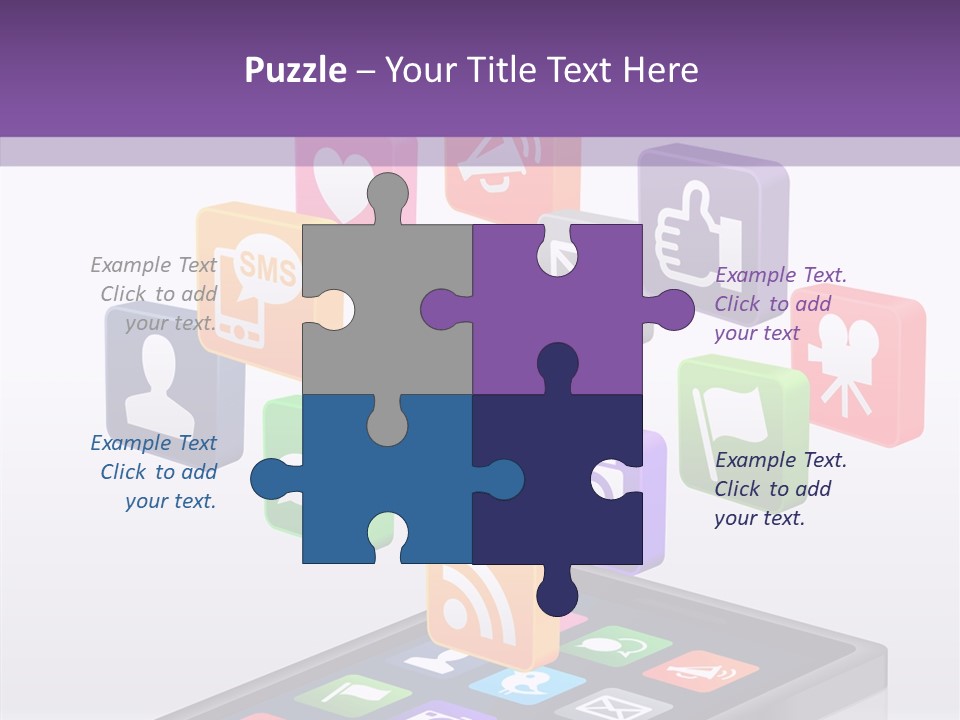 Blue Tweet Network PowerPoint Template
