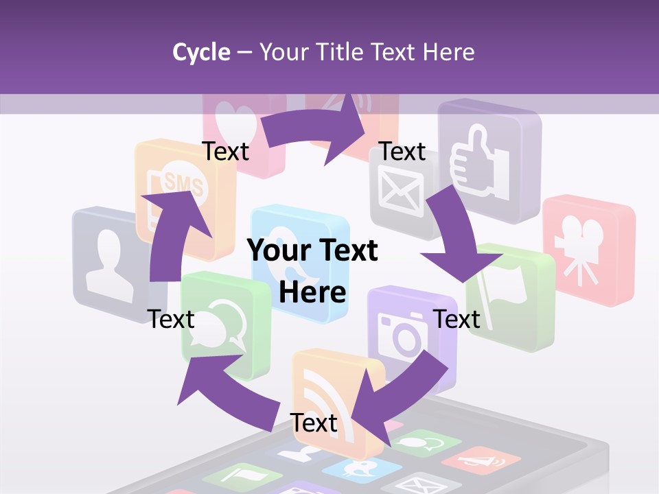 Blue Tweet Network PowerPoint Template