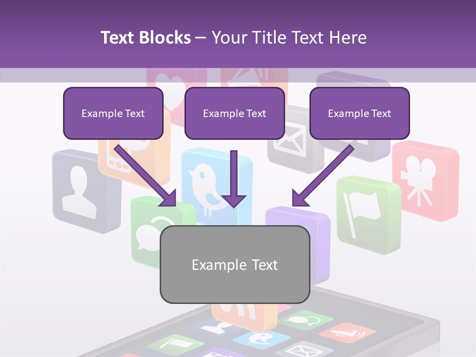 Blue Tweet Network PowerPoint Template