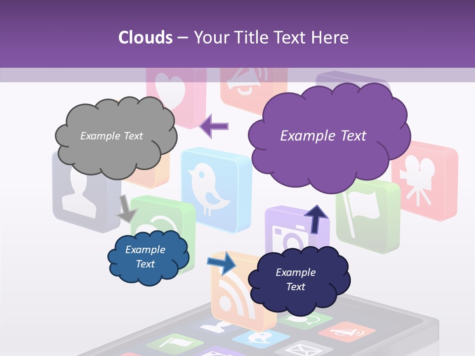 Blue Tweet Network PowerPoint Template