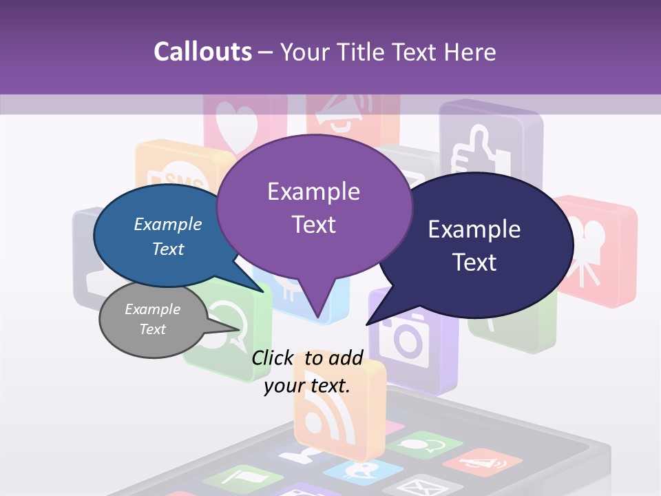 Blue Tweet Network PowerPoint Template