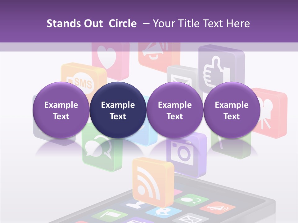 Blue Tweet Network PowerPoint Template