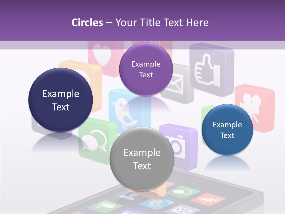 Blue Tweet Network PowerPoint Template