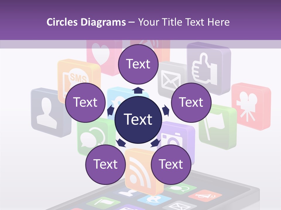 Blue Tweet Network PowerPoint Template