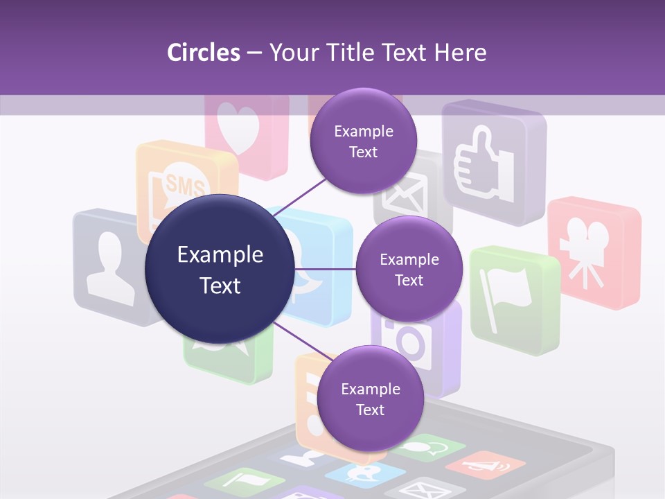 Blue Tweet Network PowerPoint Template