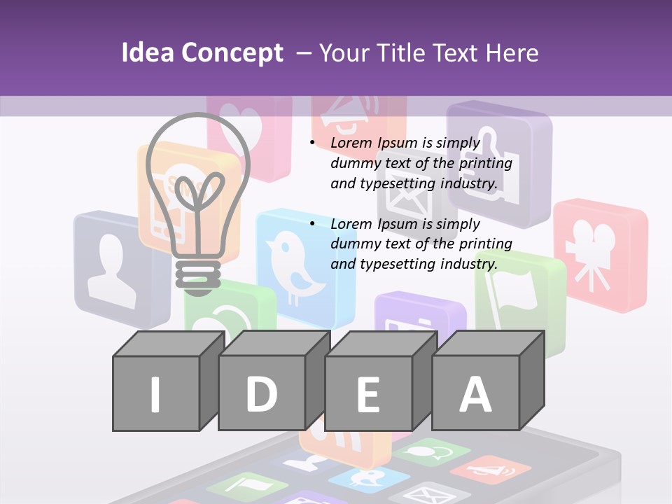 Blue Tweet Network PowerPoint Template