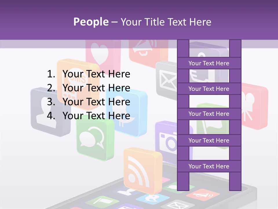Blue Tweet Network PowerPoint Template