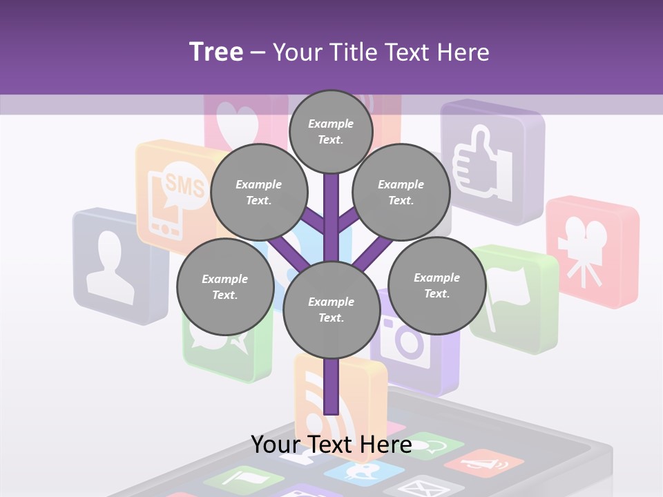 Blue Tweet Network PowerPoint Template
