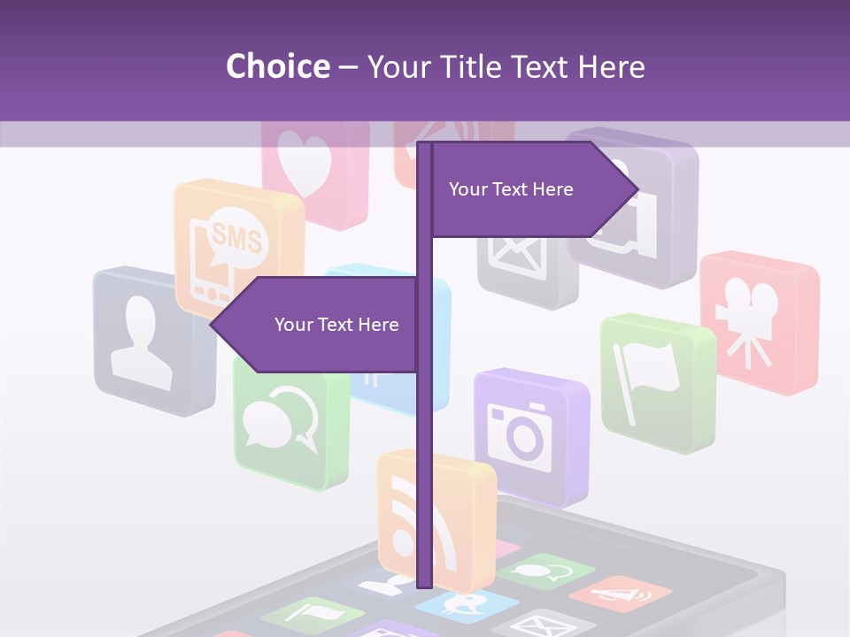 Blue Tweet Network PowerPoint Template