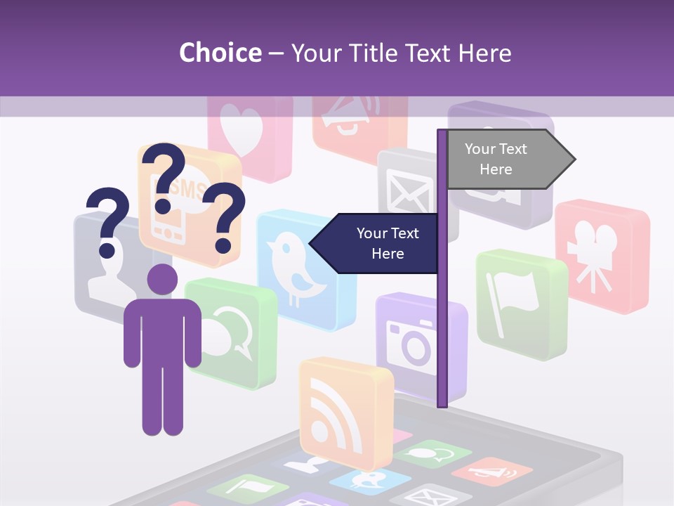 Blue Tweet Network PowerPoint Template