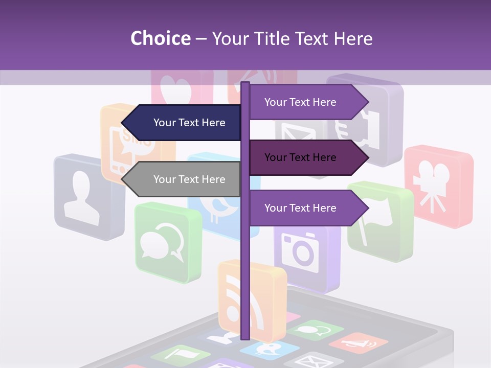 Blue Tweet Network PowerPoint Template