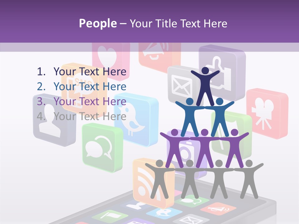 Blue Tweet Network PowerPoint Template