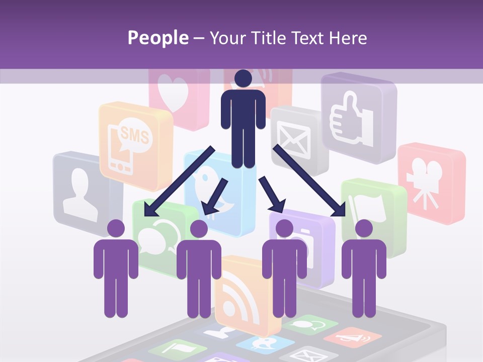 Blue Tweet Network PowerPoint Template