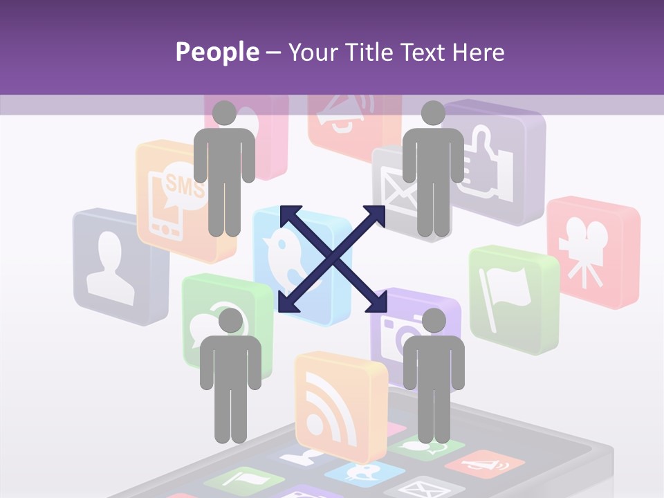 Blue Tweet Network PowerPoint Template