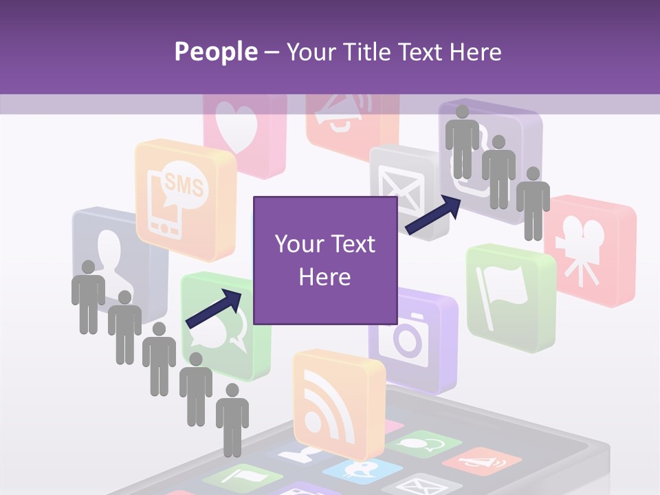 Blue Tweet Network PowerPoint Template